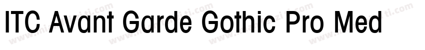 ITC Avant Garde Gothic Pro Medium字体转换